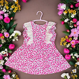 Baby Girl Frock Pink - F01
